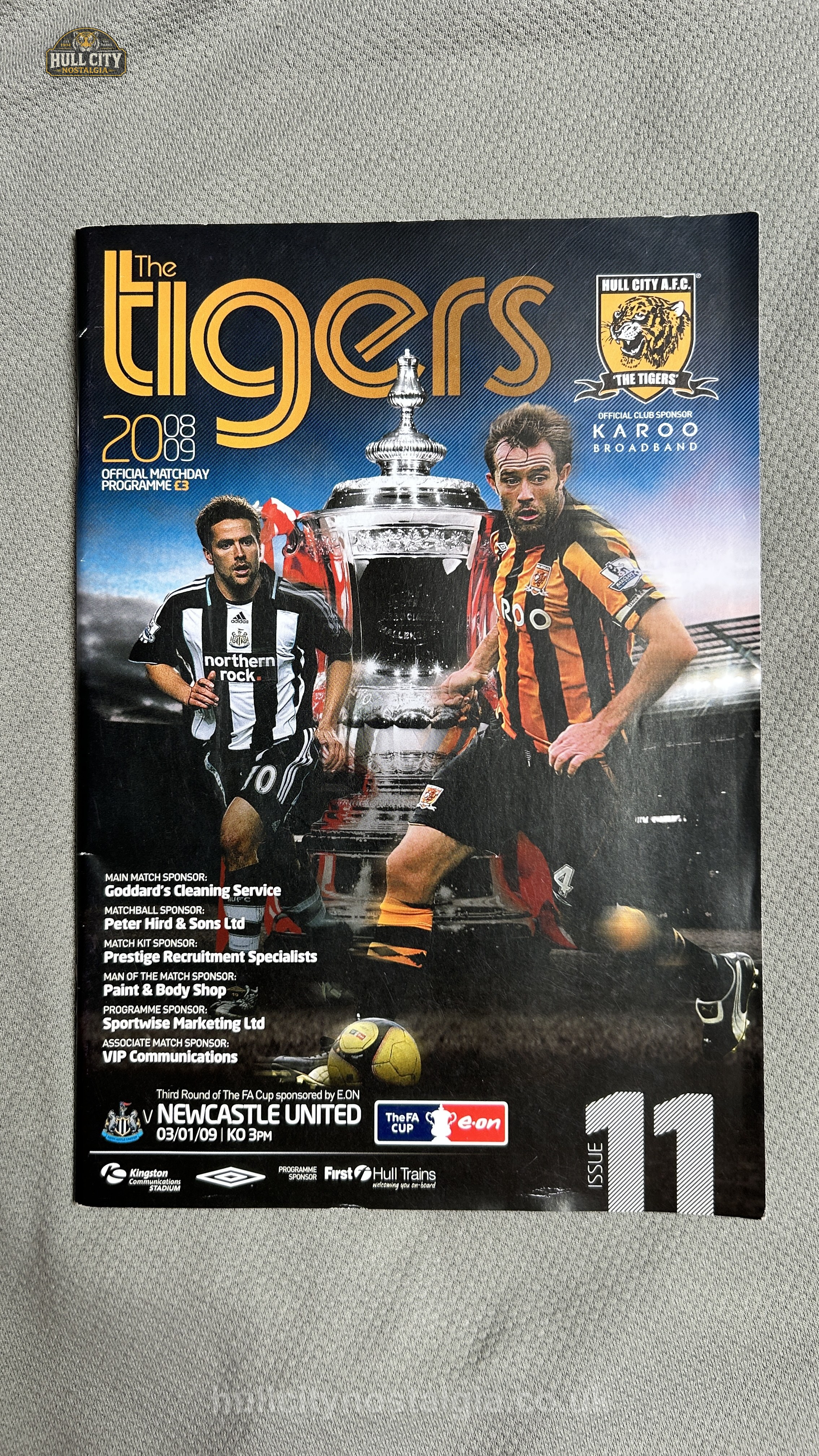 Hull City v Newcastle United programme cover