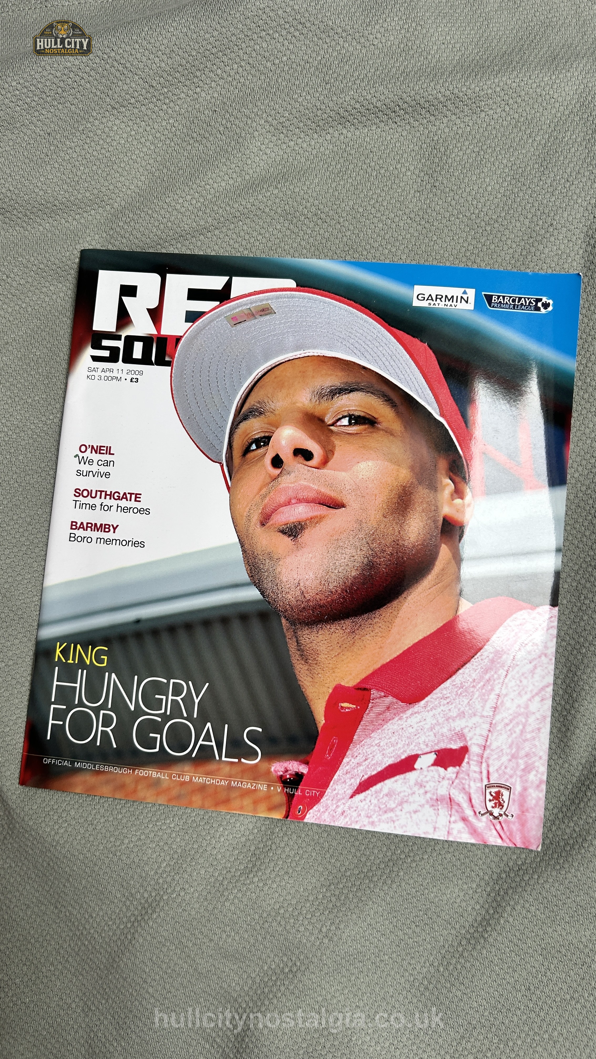 Middlesbrough v Hull City programme cover
