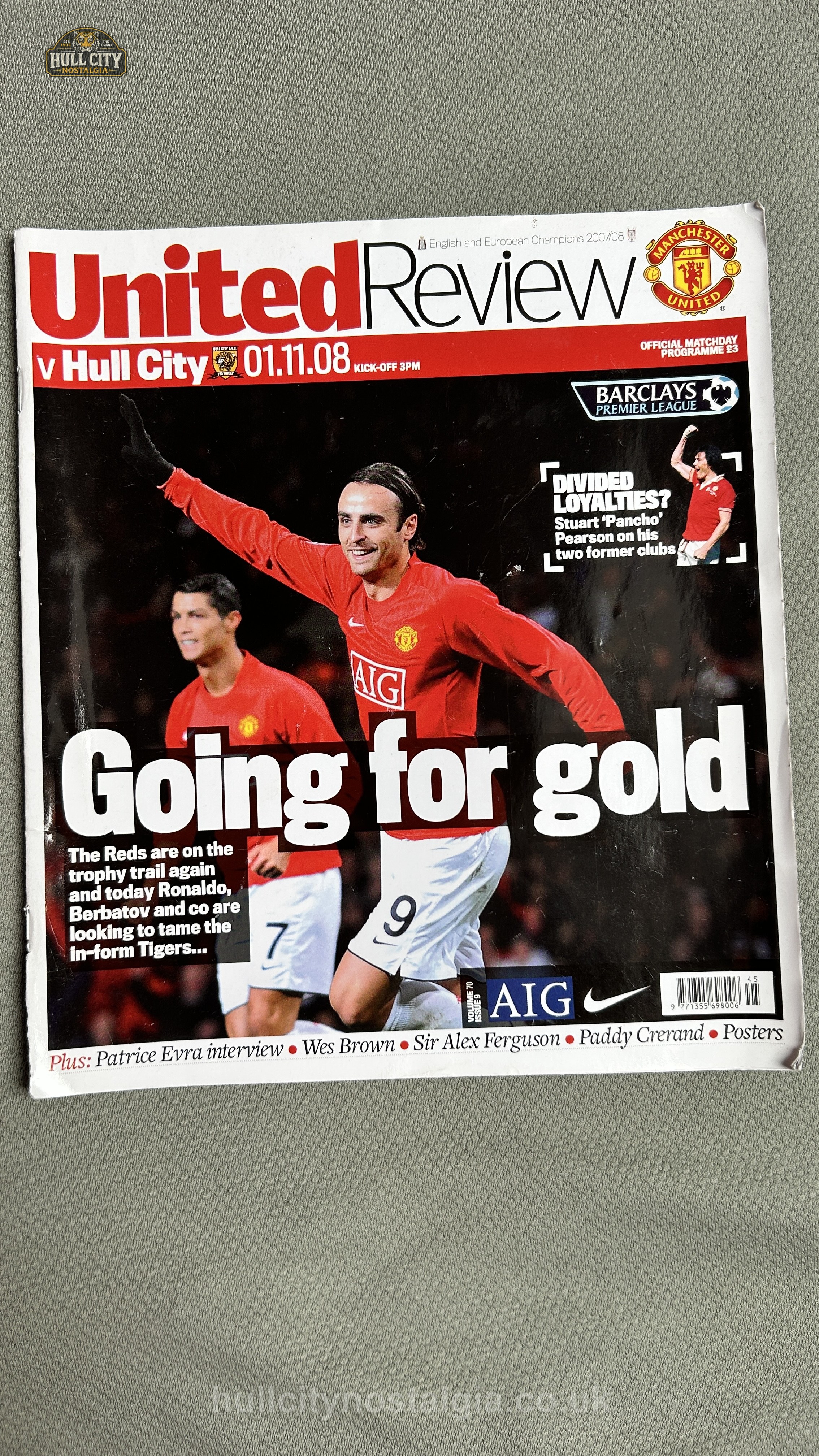 Manchester United v Hull City programme cover