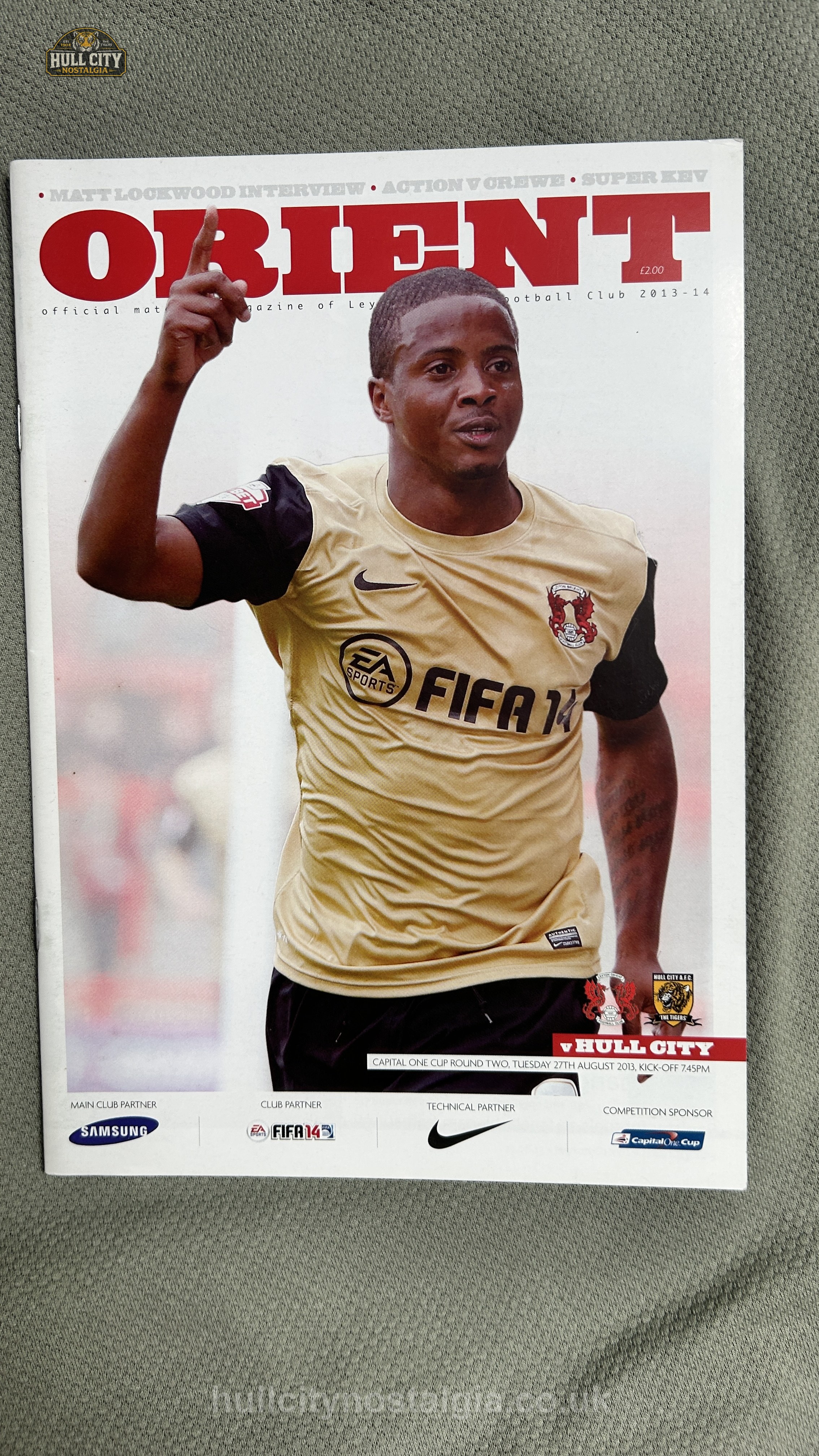 Leyton Orient v Hull City programme cover