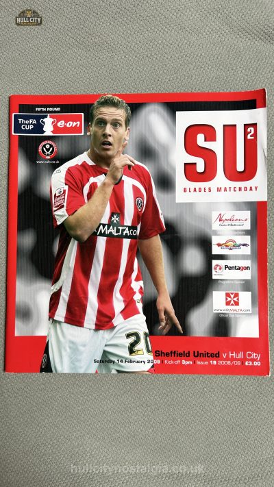 Sheffield United v Hull City programme cover