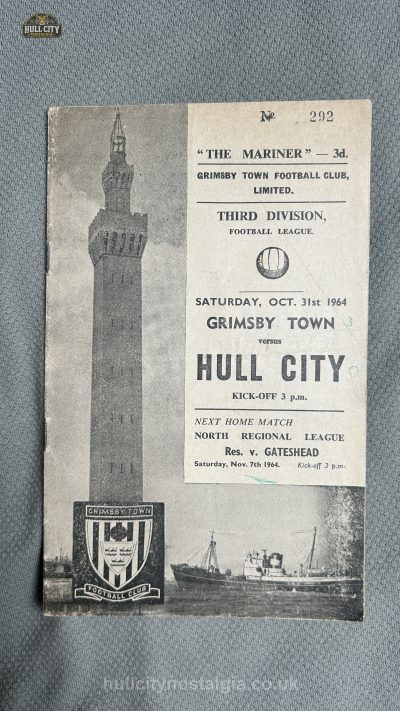 Grimsby Town v Hull City programme cover