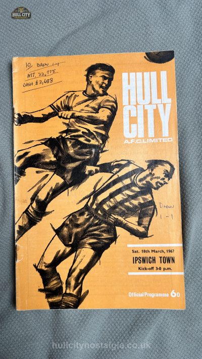 Hull City v Ipswich Town programme cover