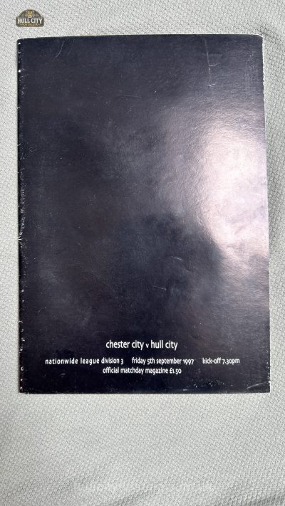 Chester City v Hull City programme cover