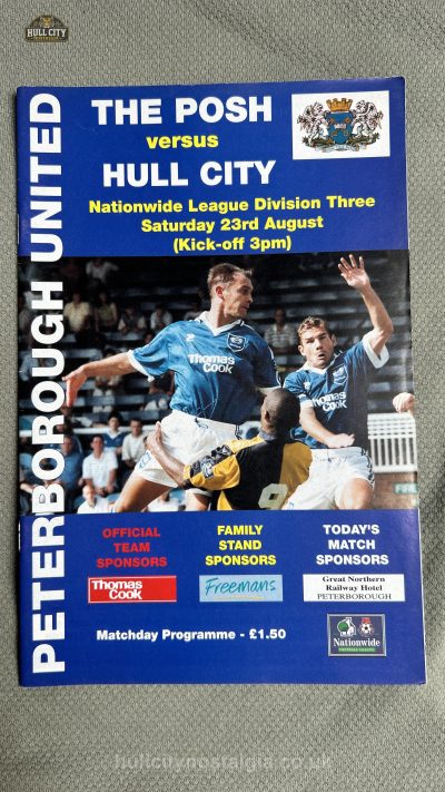Peterborough United v Hull City programme cover
