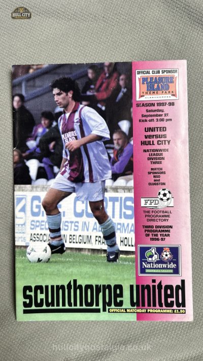 Scunthorpe United v Hull City programme cover