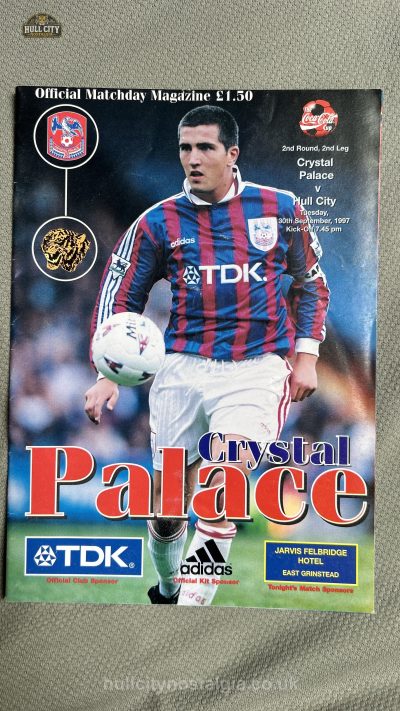 Crystal Palace v Hull City programme cover